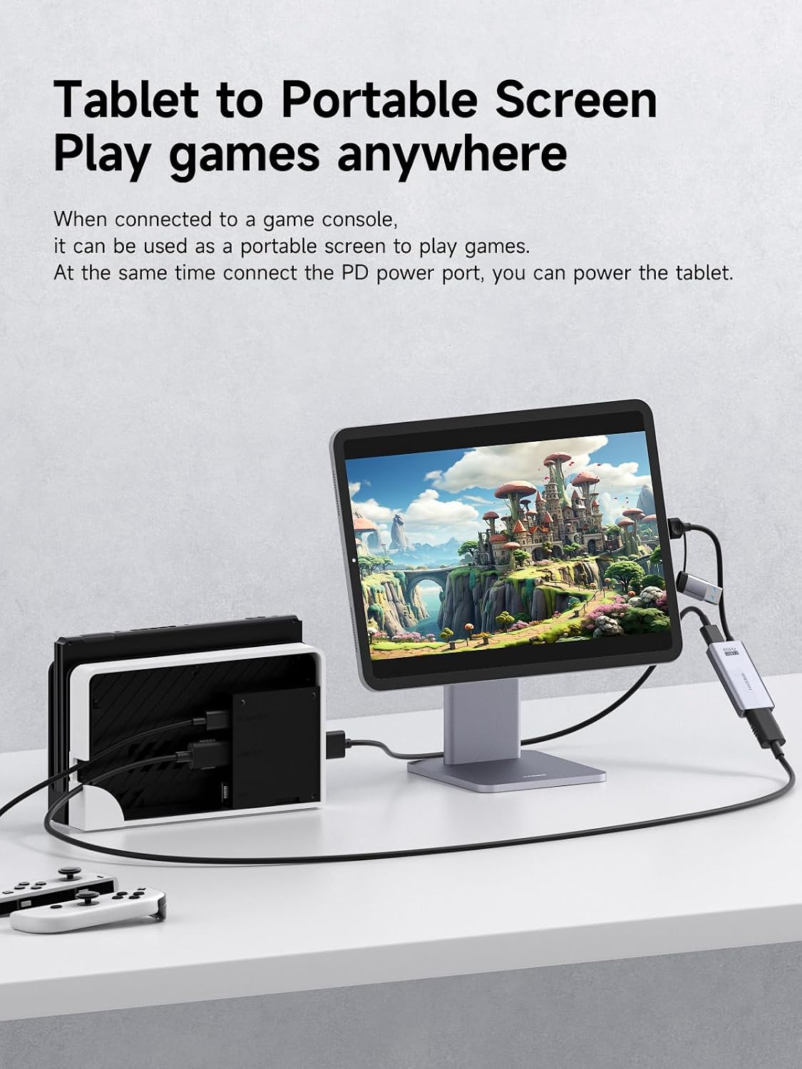 Hagibis USB3.0 Video Capture Card with 100W PD HDMI to USB/USB C 1080P HD 60fps Live and Record Video Audio Game MS2130 for Quest 3 2 Pro VR Switch2 PS4/5 Live Broadcast, Gaming, Streaming (UHC07P) - Image 2