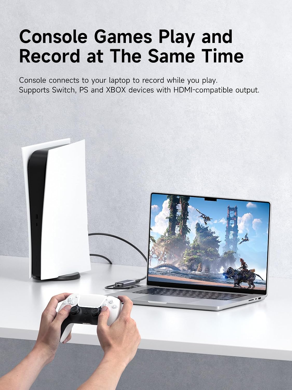 Hagibis USB3.0 Video Capture Card with 100W PD HDMI to USB/USB C 1080P HD 60fps Live and Record Video Audio Game MS2130 for Quest 3 2 Pro VR Switch2 PS4/5 Live Broadcast, Gaming, Streaming (UHC07P) - Image 3